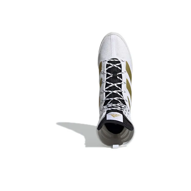 Adidas Box Hog 3 High-Top Training Shoes Men's White Gold-4