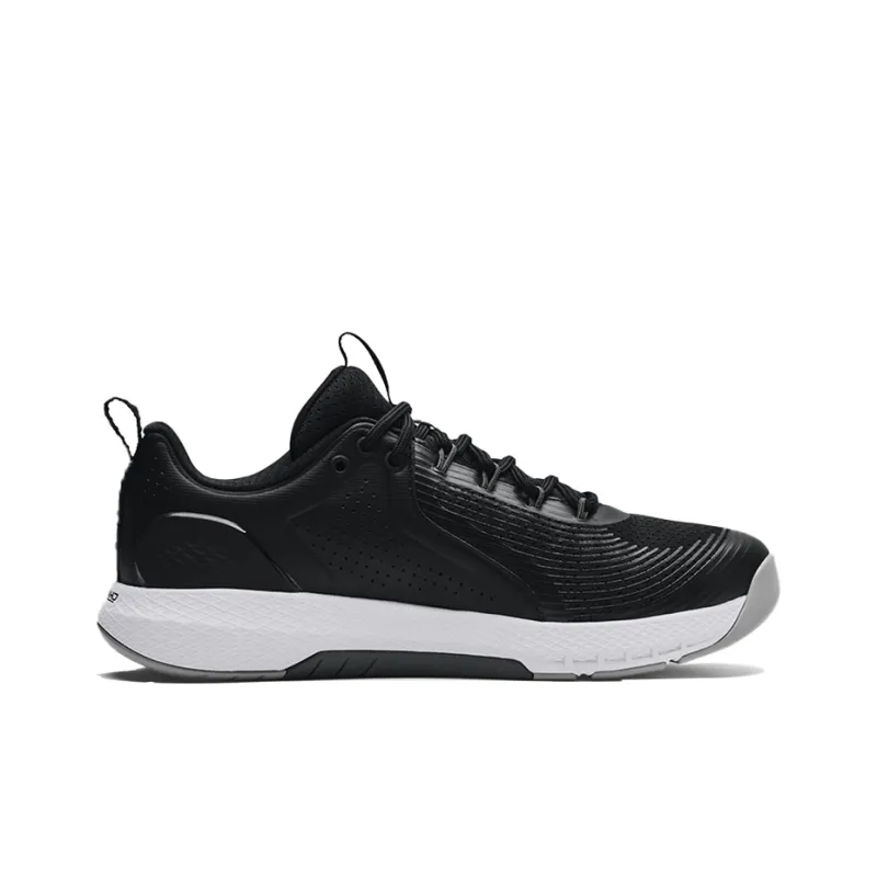 Under Armour Charged Commit 3 4E Wide 'Black White'-1