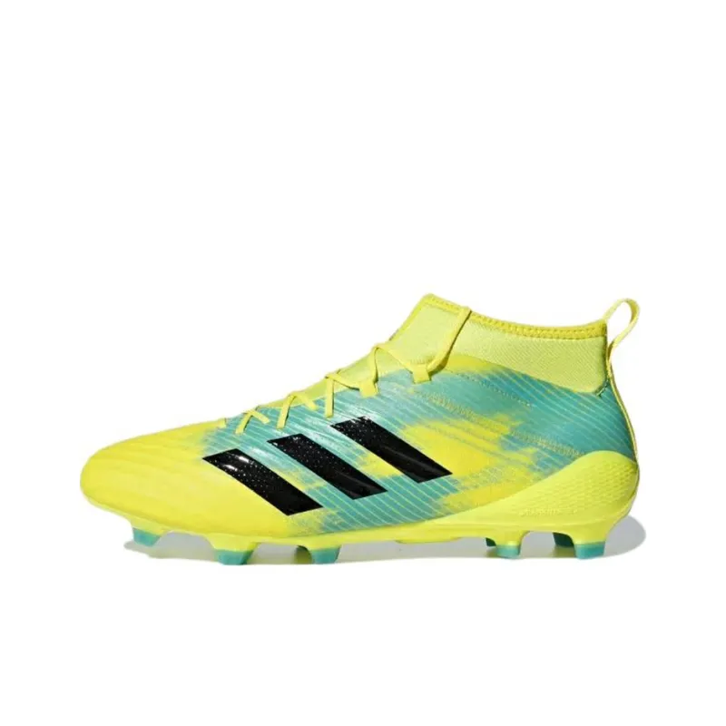 Adidas Predator Flare Fg Boots Wear-Resistant Mid-Top Training Shoes Men's Yellow-0