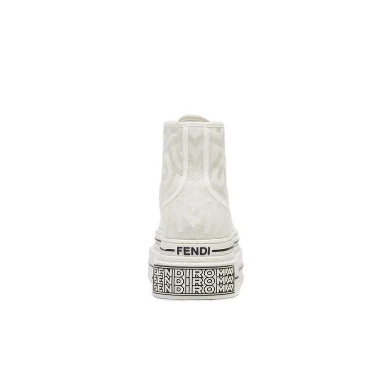 FENDI Domino Stylish Skateboarding Shoes Men's White-4
