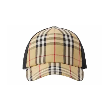 Burberry Check And Mesh Cap