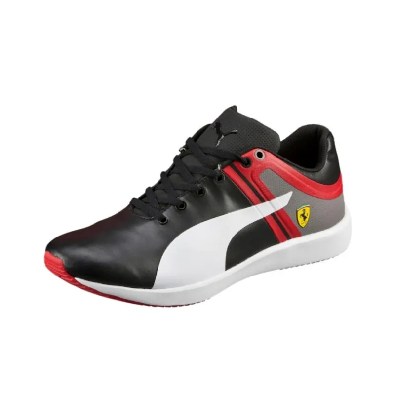 PUMA Ferrari Skin Anti-Slip Wear-Resistant Low-Top Training Shoes Men's Black Red-2
