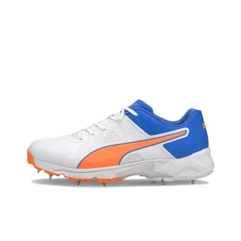 PUMA Spike 19.1 Cushioned Slip-Resistant Breathable Low-Top Training Shoes Men's White Yellow Blue