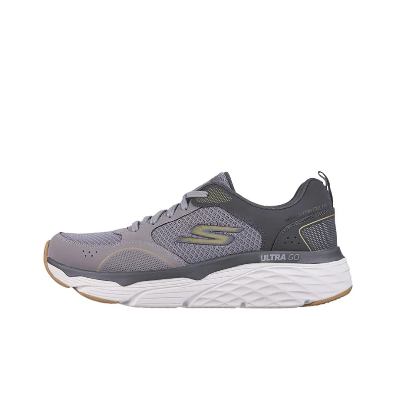 Skechers Max Cushioning Training Shoes Men Low Top Gray/Yellow-0