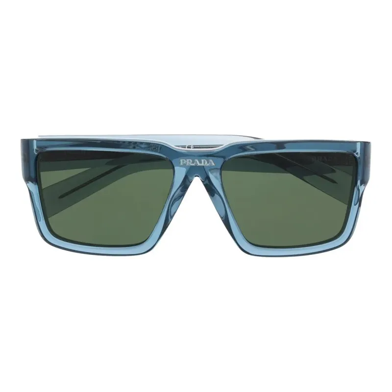 PRADA Plate Frame Square Sunglasses Women's Blue-1