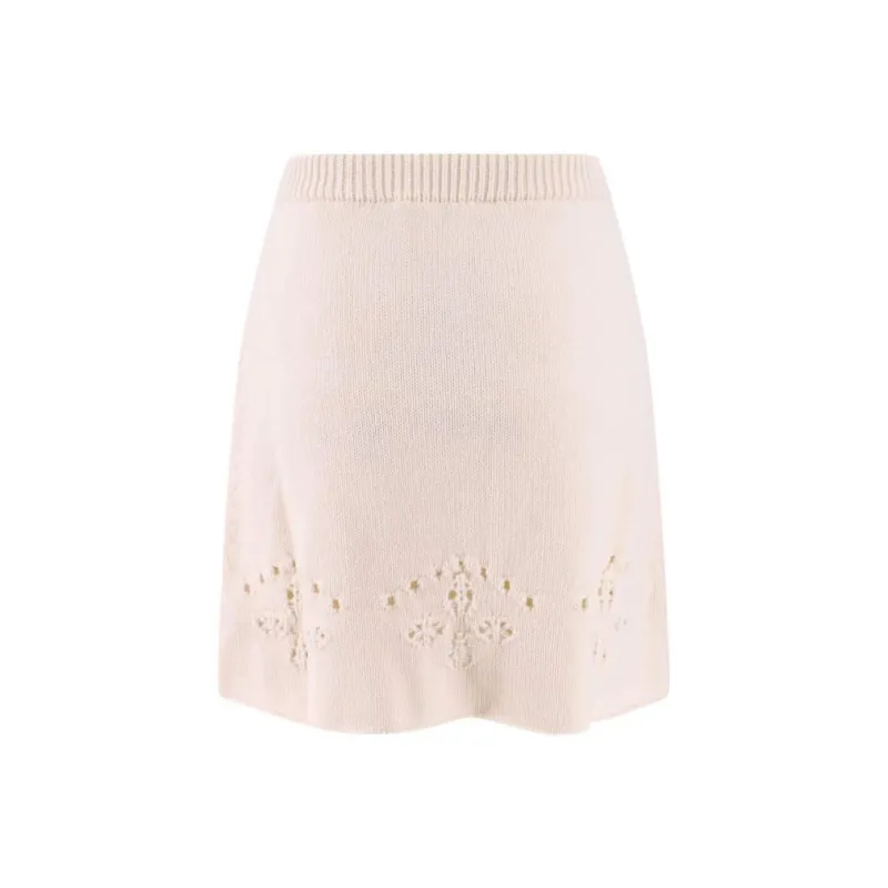 Chloe SS23 Casual Short Skirts Women's Beige-1