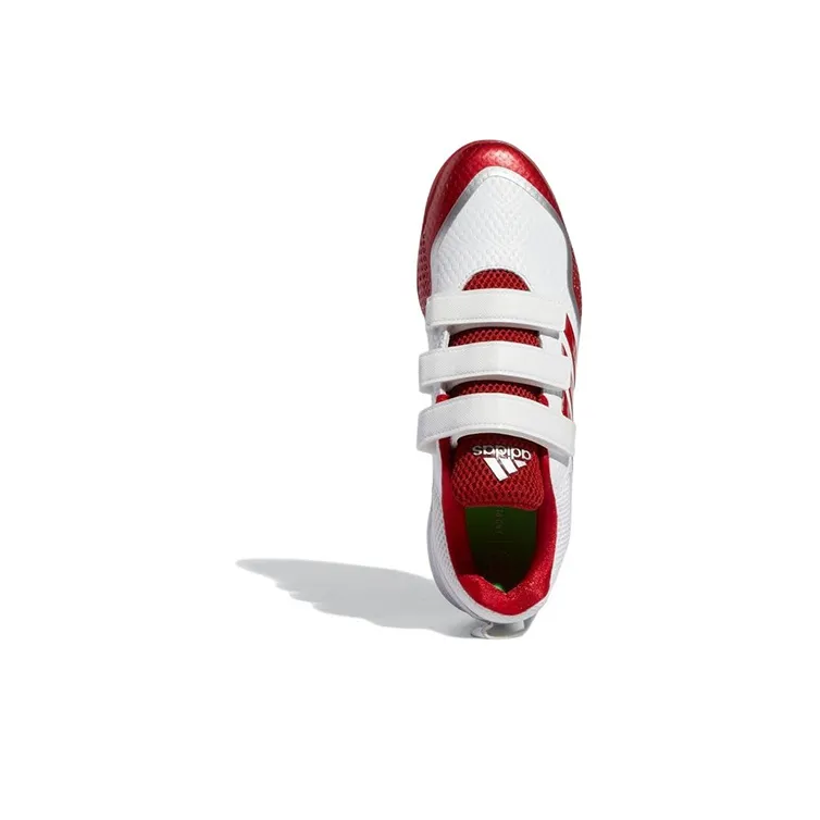 Adidas Stabile Point Low Cleats Anti Slip Wear Resistant Low Top Training Shoes Men's Red White-4