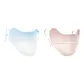 Glacier Blue, White, and Smoke Pink with Cameo Brown Accents