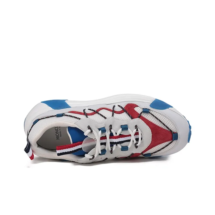 Moncler Compassor Low Top Sports Casual Shoes Men's White Red Blue-4