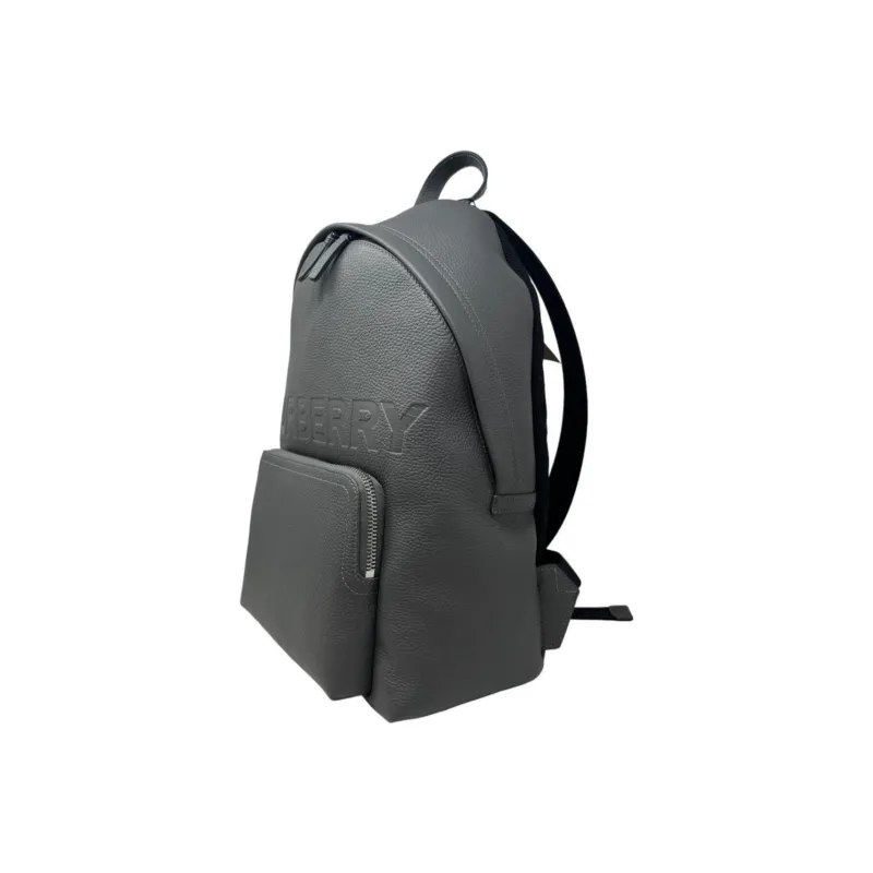 Burberry Leather Backpack Regular Unisex Charcoal Gray-1