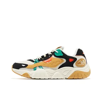 Erke Training Shoes Men Low Top White Green Yellow