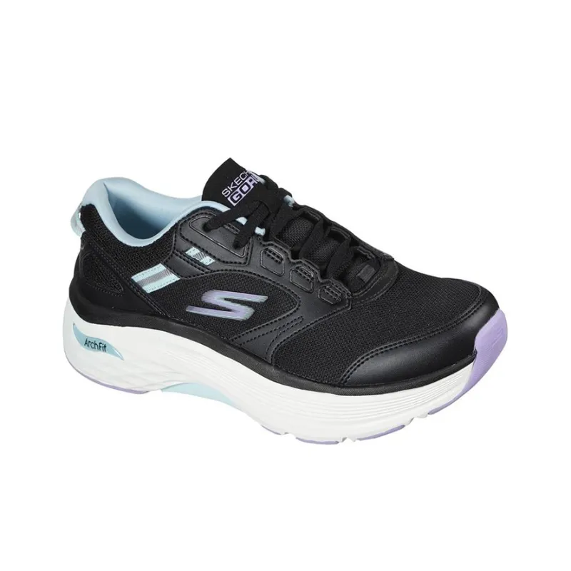 Skechers Max Cushioning Arch Fit Low Top Running Shoes Black Women's-2