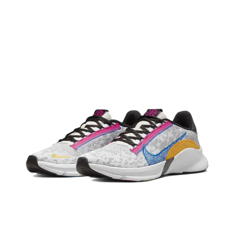 Nike SuperRep Go 3 Flyknit Light Smoke Grey Photo Blue Pink-2