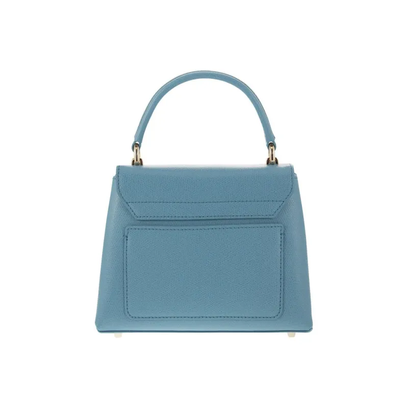 Furla Leather Shoulder Bag Crossbody Bag Handbag Mini Women's Light Blue-3