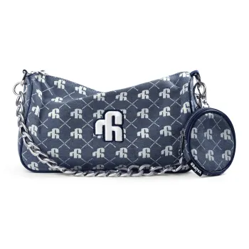 VAOPER Denim Denim Handbag Crossbody Bag Shoulder Bag With Earphone Pouch Clutch Medium Size Unisex Multicolor