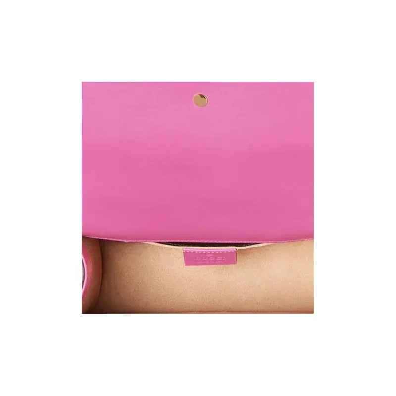 GUCCI Sylvie Leather Shoulder Bag Mini Women's Rose Red-6