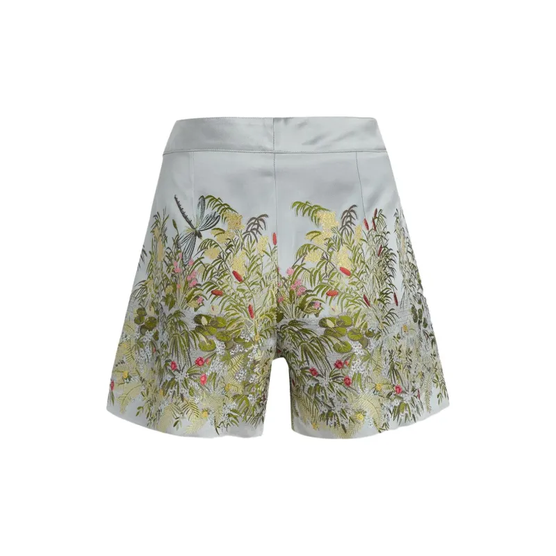ETRO Embroidered Satin Shorts-1