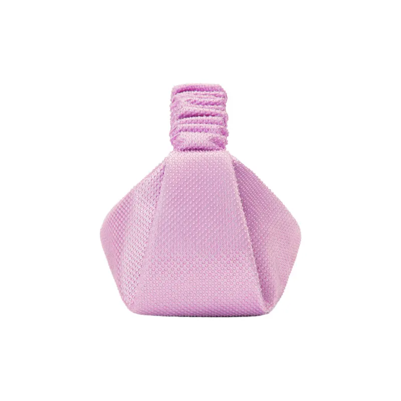 Alexander Wang Scrunchie Satin Handbag Mini Women's Purple-2