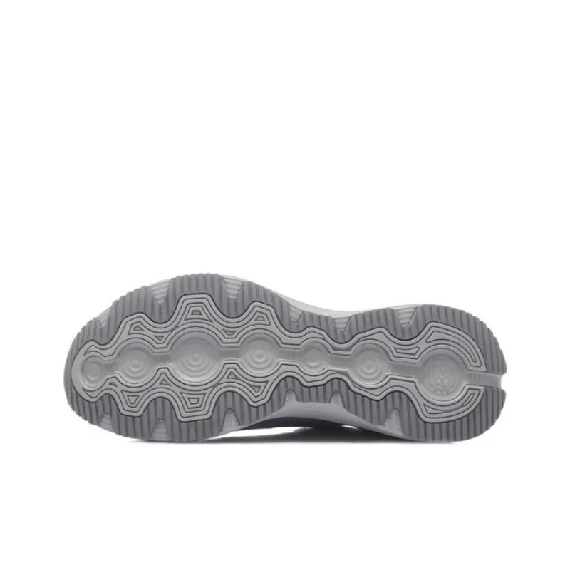 LiNing YueYing Element Cushioned Slip Resistant Breathable Low Top Marathon Running Shoes Men's Microcrystalline Gray-4