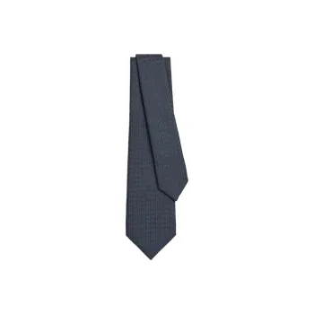 HERMES Silk Ties Men's Dark Blue