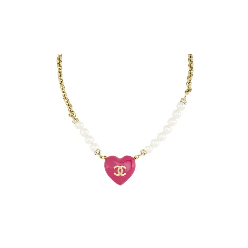 CHANEL Necklaces Women's Gold