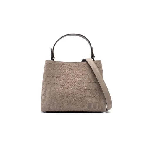 Brunello Cucinelli Cow Leather Tote Bag Shopping Bag Shoulder Bag Crossbody Bag Handbag Women's Gray