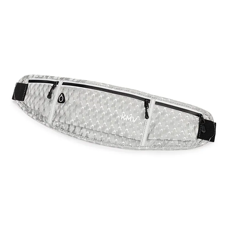 KMV Polyester Polyester Running Cell Phone Pouch Fanny Pack Unisex Waterdrop Silver/Black-2