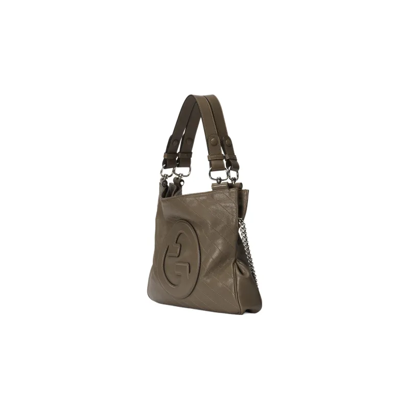 GUCCI Blondie Leather Tote Bag Shopping Bag Handbag Small Size Women's Brown-2