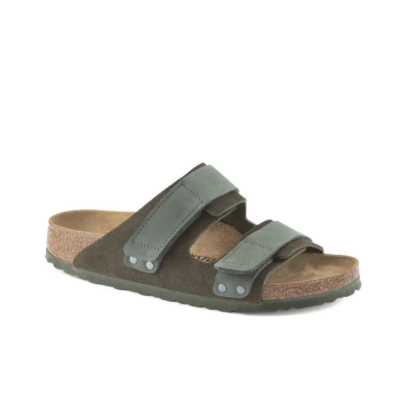 Birkenstock Uji Nubuck Leather Suede Narrow Fit Sandals 'Thyme'-1