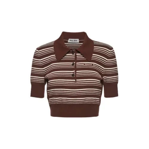 MIU MIU Polo Shirts Women's Tobacco