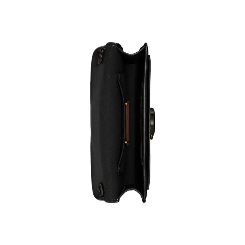 COACH Wristlet Pebbled Cow Leather Zhi Sheng Bag Handbag Shoulder Bag Crossbody Bag Small Size Women's Black-3