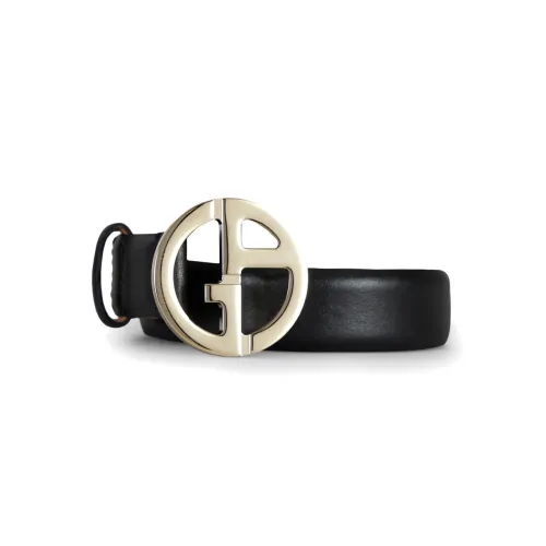 EMPORIO ARMANI Leather Belts Women's Black