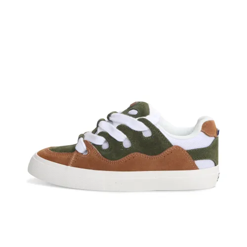 Ollieskate Skateboard Shoes Unisex Low-Top Brown/Green