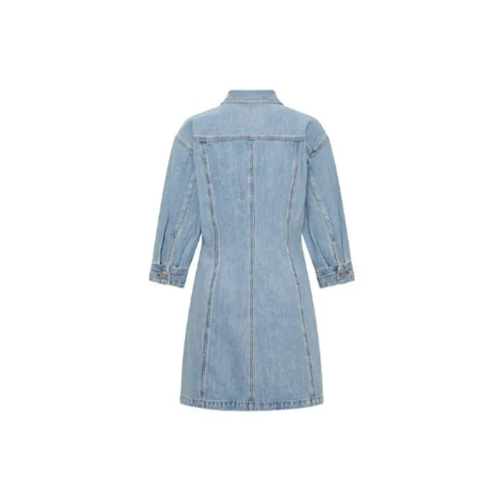 MO&CO Long Sleeved Dresses Women's Denim Blue-1