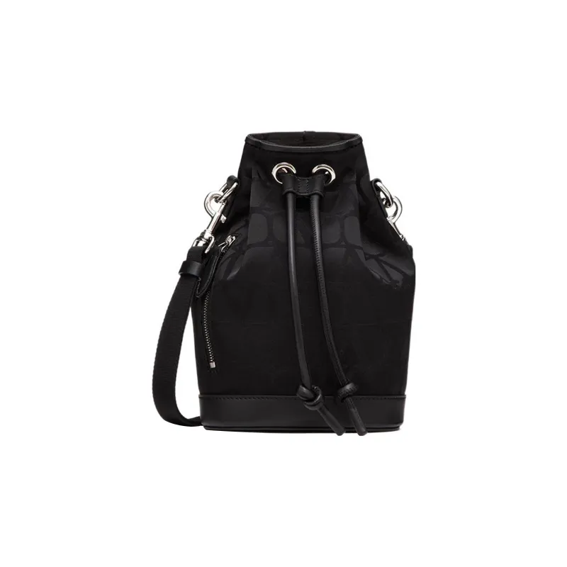 Valentino Nylon Shoulder Bag, Crossbody Bag Mini Men's Black-0