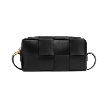 Bottega Veneta Lambskin Shoulder Bag, Crossbody Bag Mini Women's Black