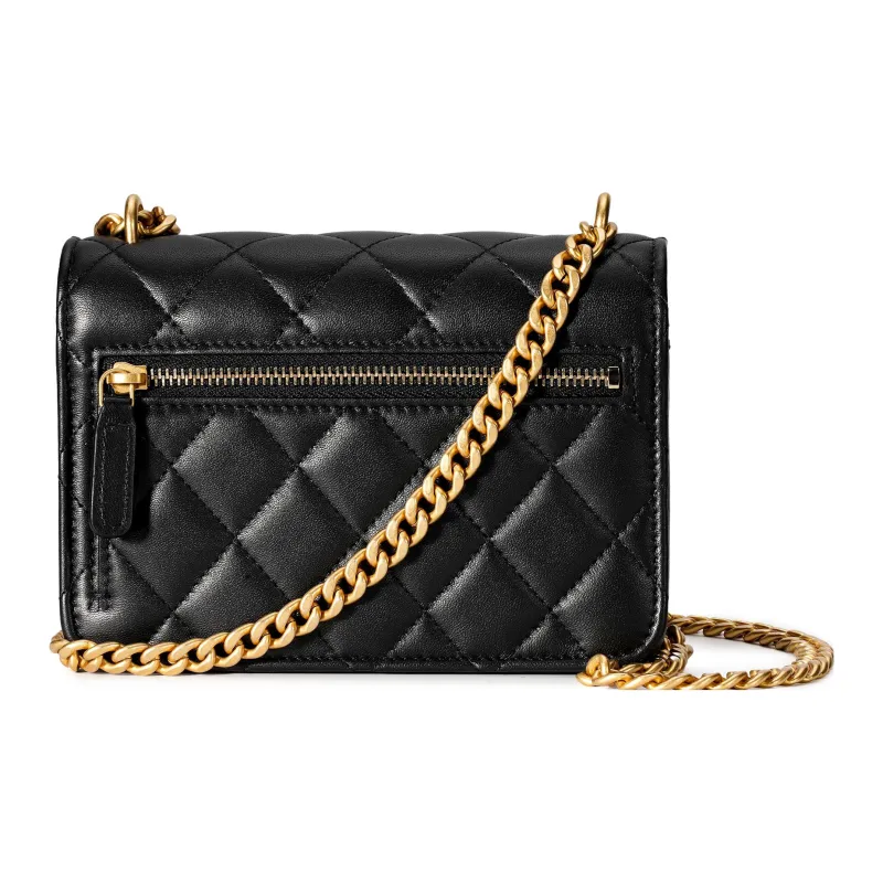 CHANEL Camellia Adjusting Buckle Chain With Gold Cc Logo Mini Woc Black-2