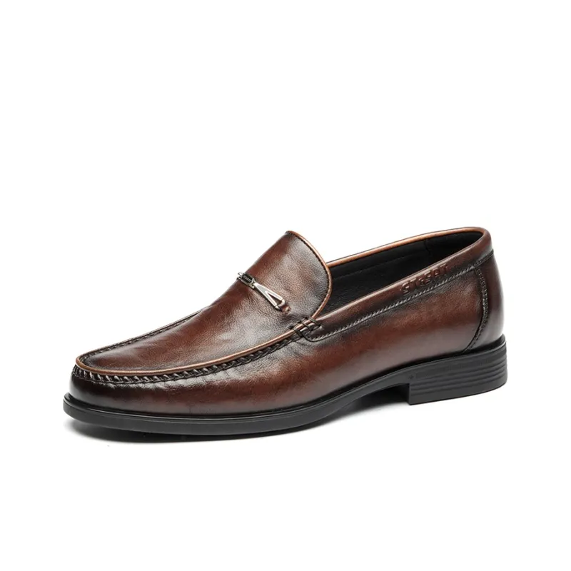 ST&SAT Dress Shoes Men Low Top Black/Brown-1