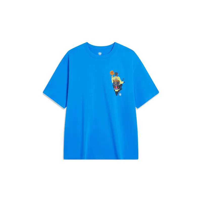 LiNing Badfive T Shirt Unisex Interstellar Blue-1