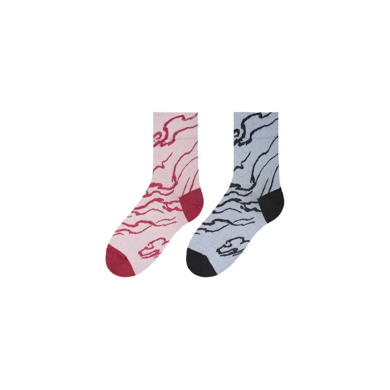 TOOCI Simple And Traditional Party Series Mid Calf Socks Unisex Combo Set-5