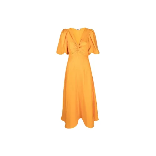 Sandro Short-Sleeved Dresses Women's Mandarin Orange