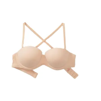 Victoria's Secret PINK 2025 Gathering Collection Wear Everywhere Strapless Push Up Bra Women's Light Brown