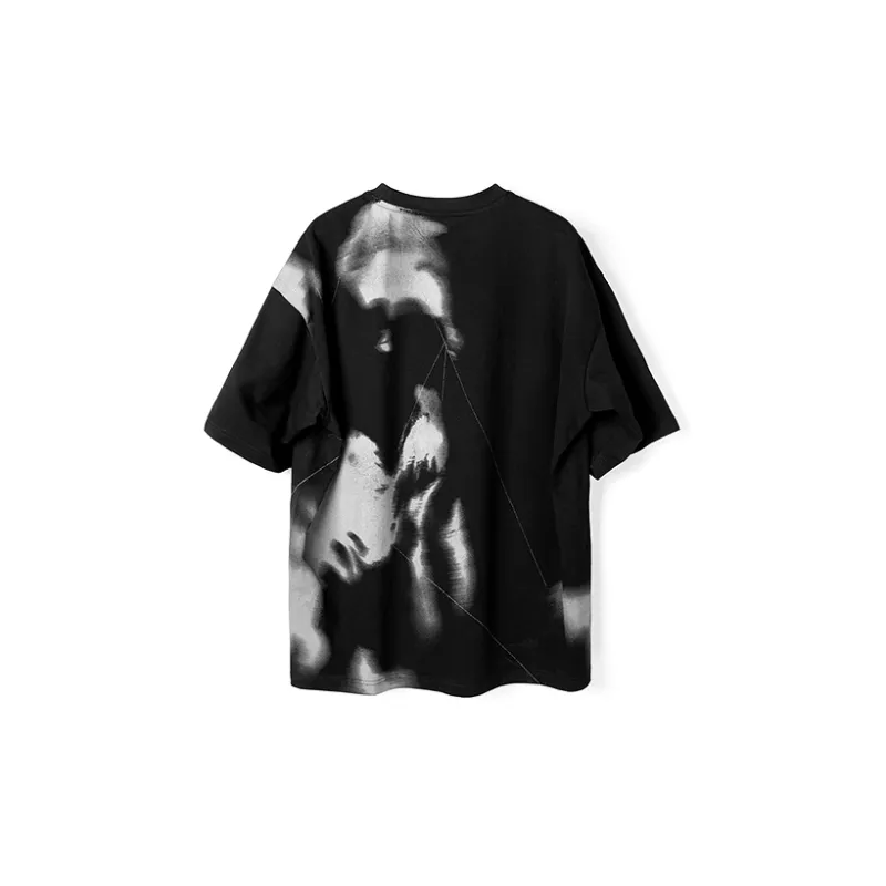 HUANXIANGZHE T Shirts Unisex Black-1