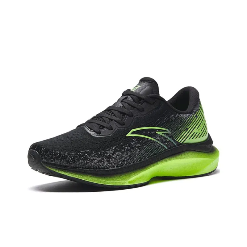 Anta Champion Running Shoes Lite Cushioning Anti Slip And Wear Resistant Low Top Running Shoes Men's Black Green-1