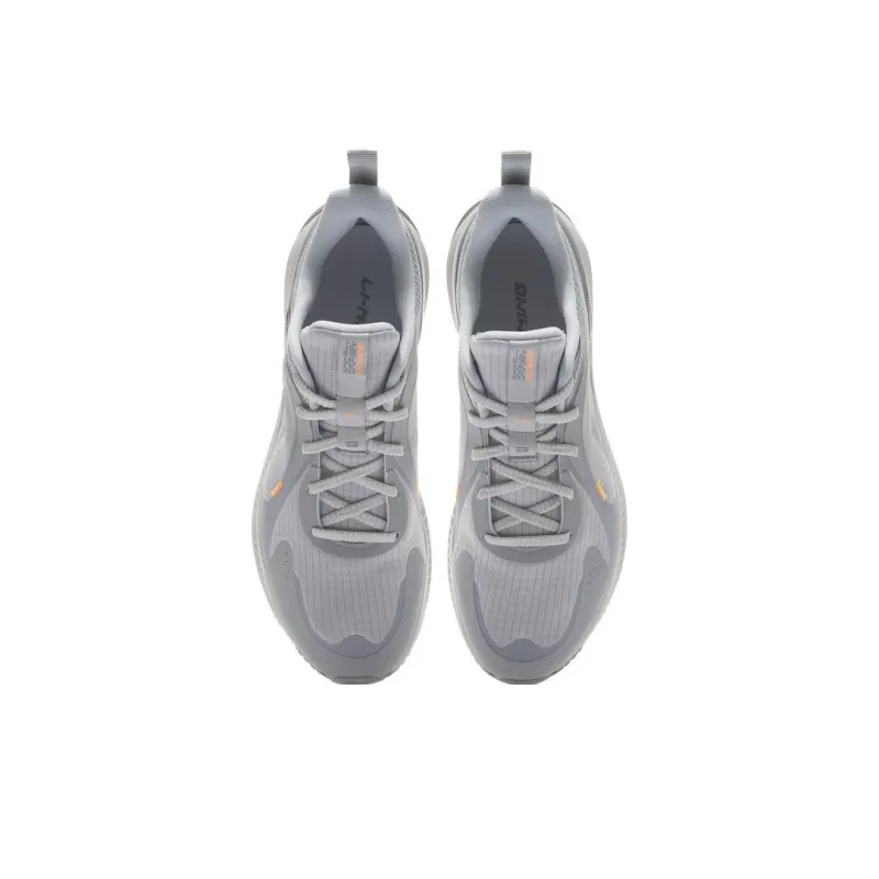LiNing YueYing Element Cushioned Slip Resistant Breathable Low Top Marathon Running Shoes Men's Microcrystalline Gray-3