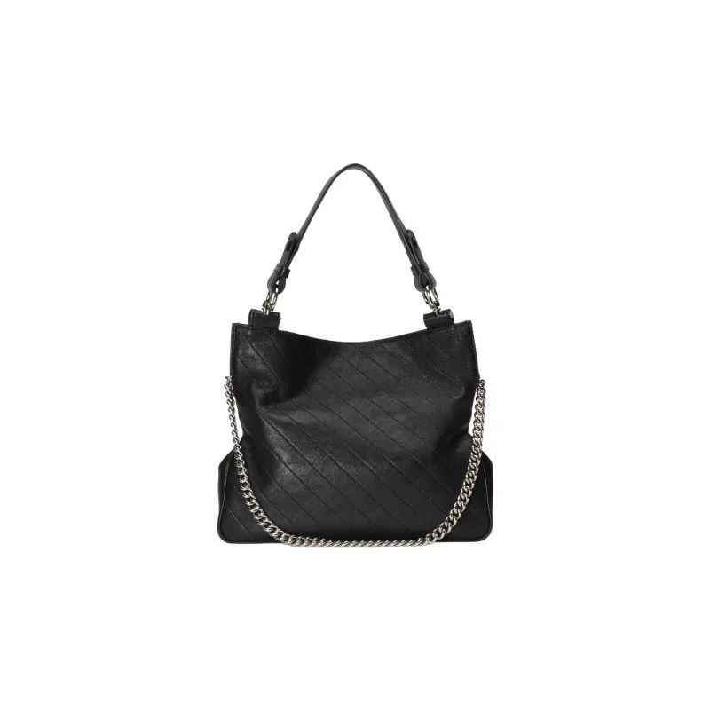 GUCCI Blondie Leather Tote Bag, Shopping Bag, Handbag Trumpets Women's Black-4