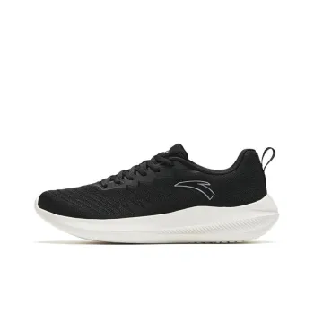 Anta Shock Absorbers With Slip Resistant And Abrasion Resistant Properties Low Top Running Shoes Men's Black White