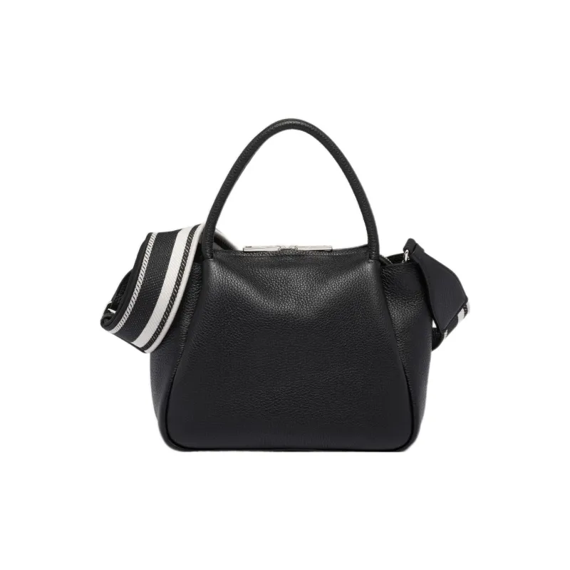 PRADA Leather Shoulder Bag Crossbody Bag Handbag Small Size Women's Black-2