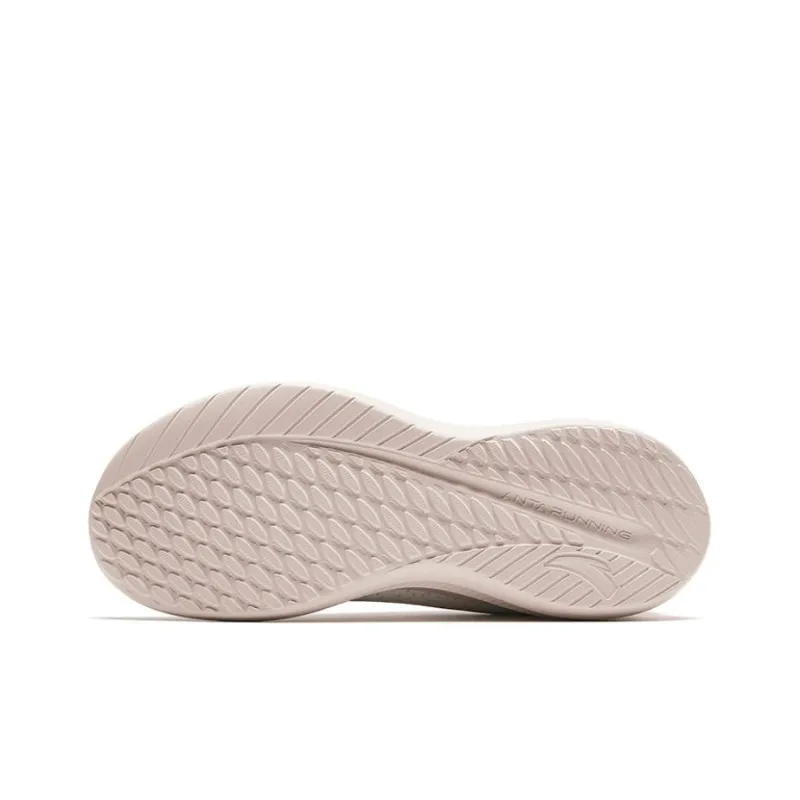Anta Anti Slip Wear Resistant Low Top Running Shoes Women's White Pink-4