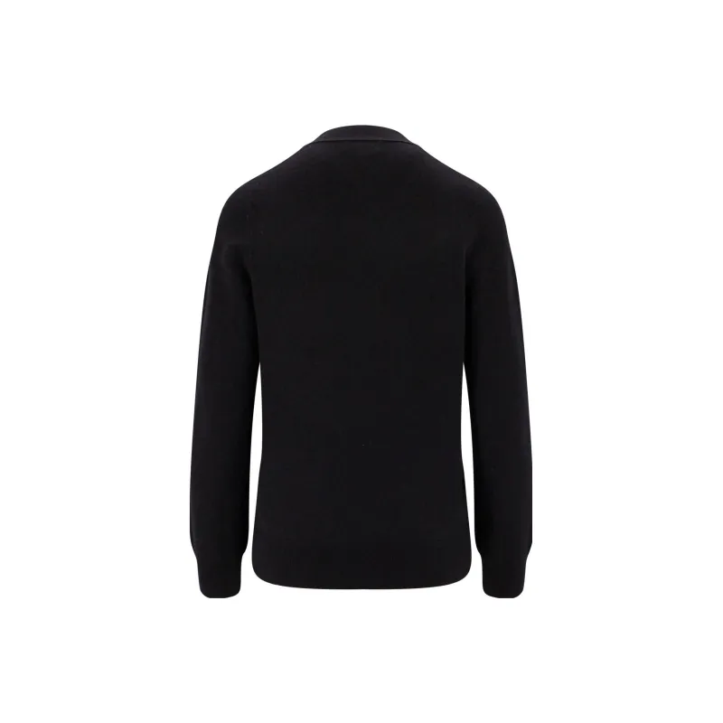 A.P.C V Neck Logo Embroidered Cardigan-1